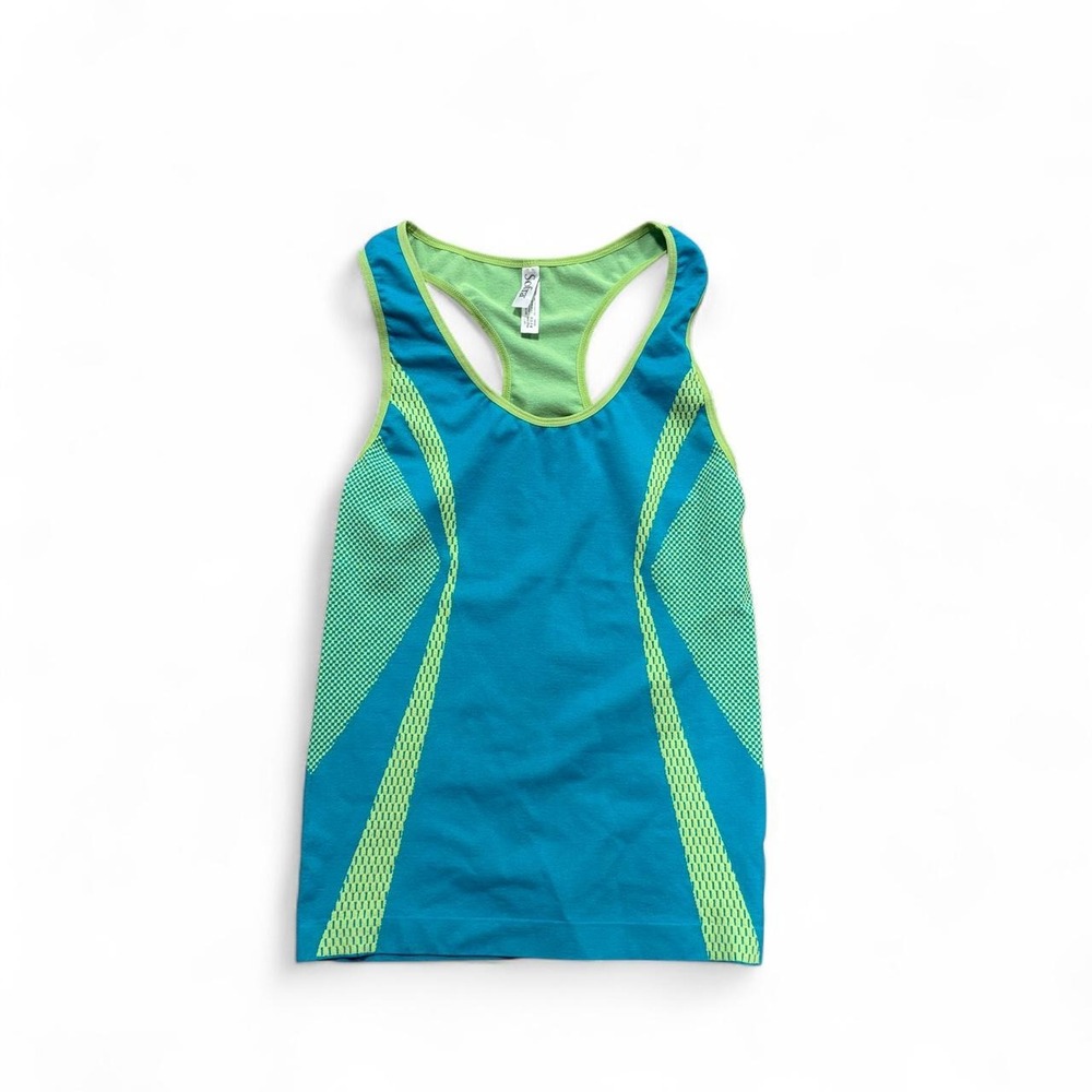 Sofra slim fit gym tank funky whimsy size small